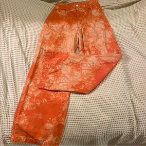 Tie-dyed Wide Leg Levis